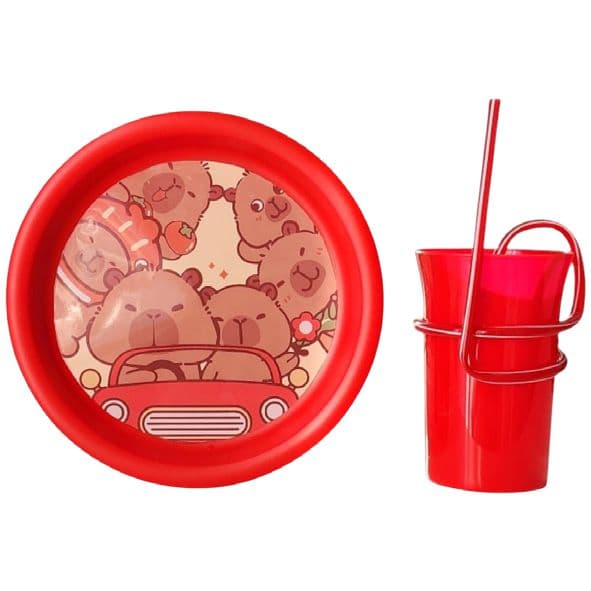 Set vaso loco + plato capibara